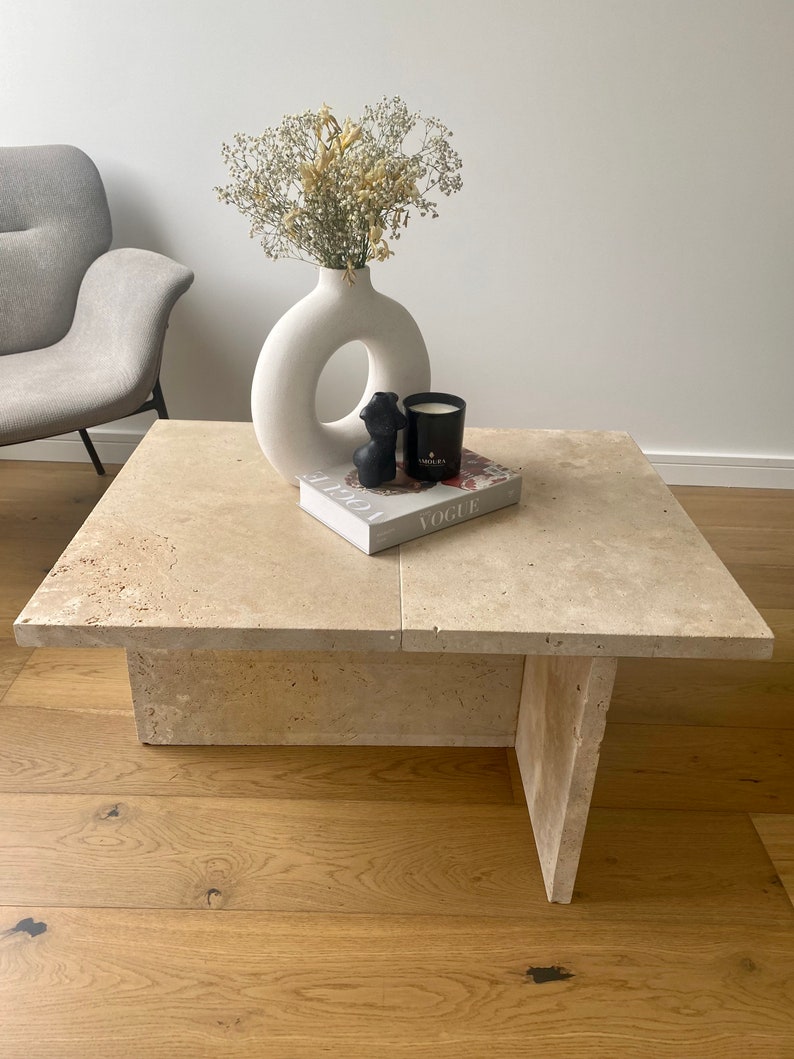 VIC ONLY Travertine Coffee Tables Etsy