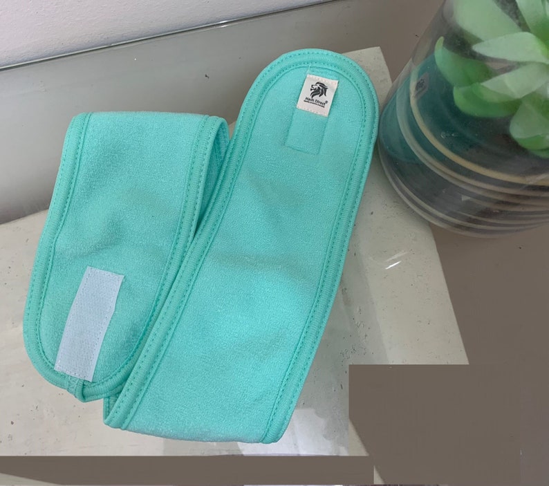 Makeup Hairband Salon Facial Spa Adjustable Fabric Headband Shower Bath Towel Head Wrap Shower Green Headband