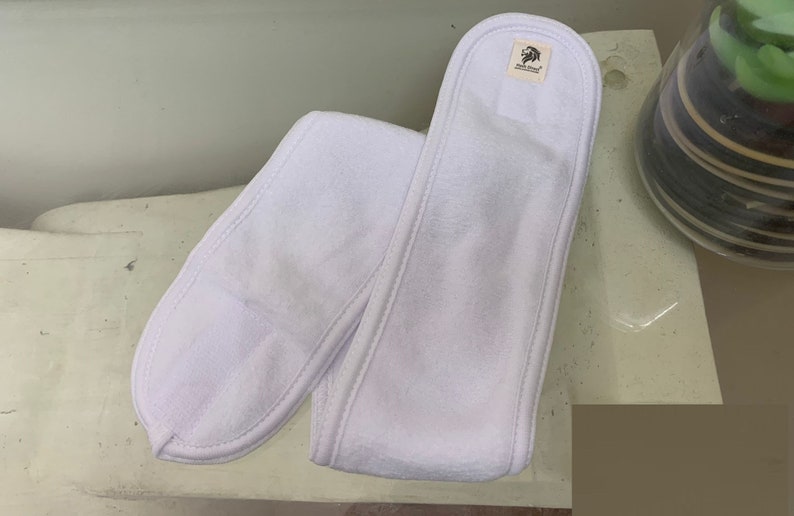 Makeup Hairband Salon Facial Spa Adjustable Fabric Headband Shower Bath Towel Head Wrap Shower White Headband