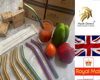 METAL STRAWS Eco FRIENDLY 12mm Extra Wide Smoothie Drinking Straw Brush Reusable