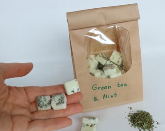 Soy Wax Melt Botanical Natural dried Herbs Lavender Mint Orange