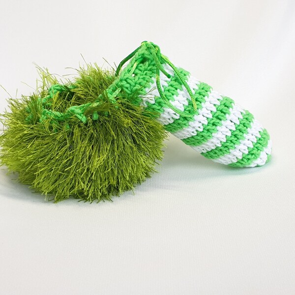 Mesh fluffy Willy warmer Green helix