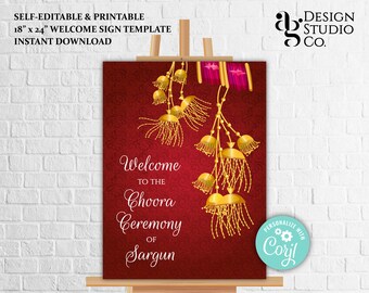 Choora Ceremony sign & Chooda ceremony Welcome posters, Bangle Ceremony sign Chura , Choora Welcome Signs Punjabi for Chura Welcome Signages