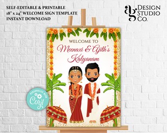 Telugu Wedding Welcome Sign - Etsy