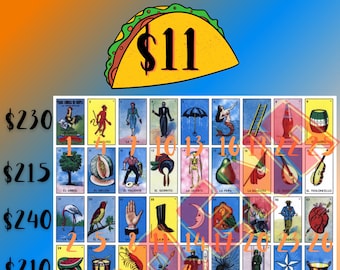Loteria Digital Board Taco Martes 27 números