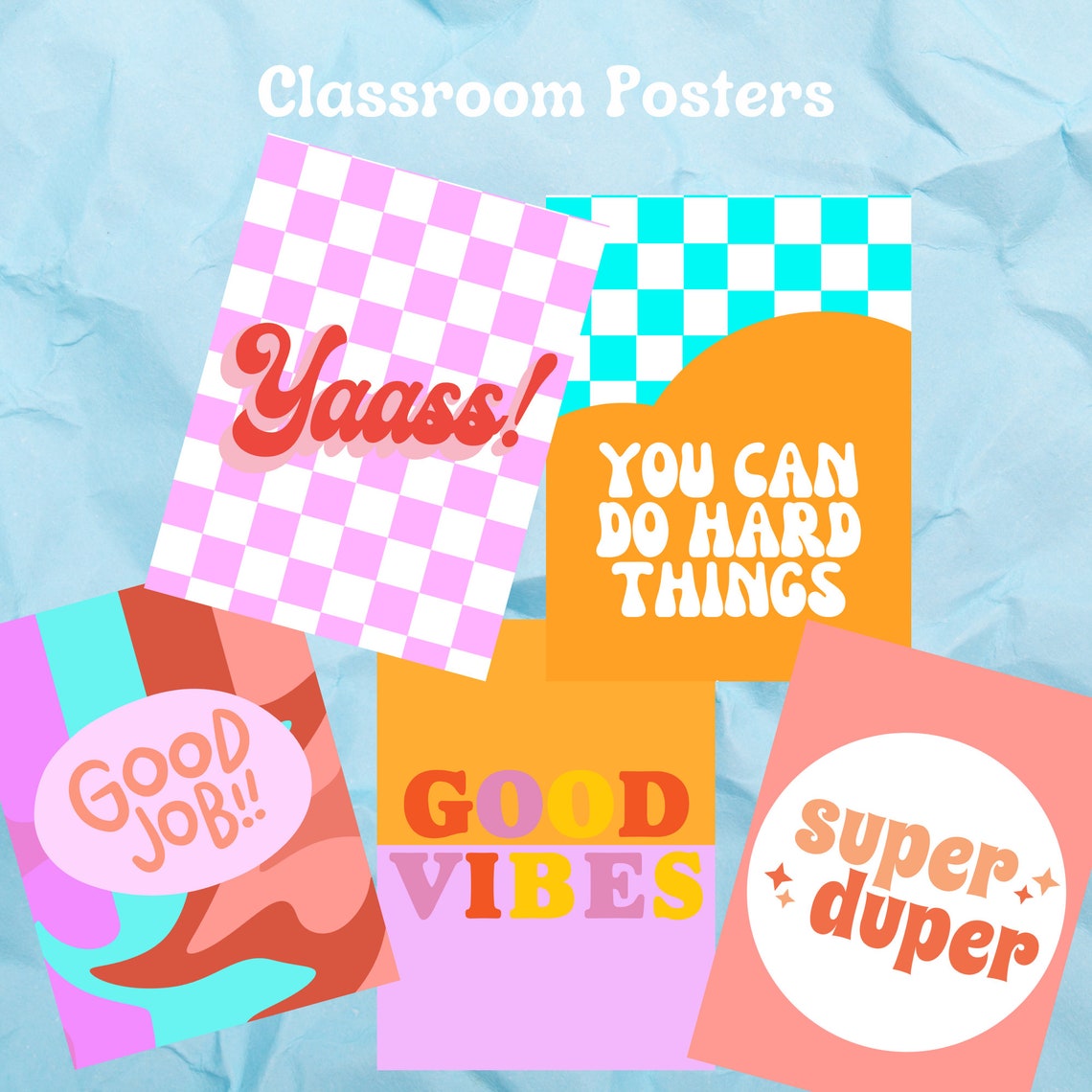 Retro Classroom Decor Bundle Digital Etsy