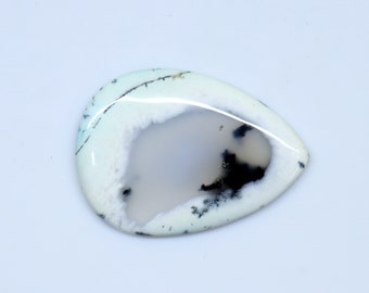 Natural Dendrite Opal Gemstone, Dendrite Opal Cabochon Pear Shape Stone, Metaphysical Opal, Dendrite Opal, Craft Supplies