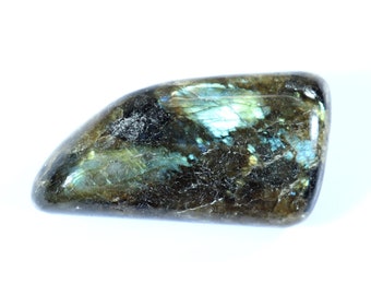 LABRADORITE Crystal Palm Stone - Thick Domed, Dark - Worry Stone, Self Care, Healing Crystals and Stones,