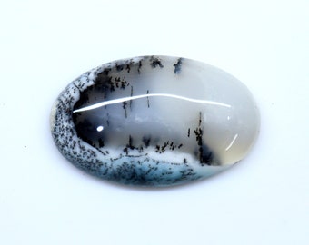 Natural Dendrite Opal Gemstone, Dendrite Opal Cabochon Oval Shape Stone, Metaphysical Opal, Dendrite Opal, Craft Supplies