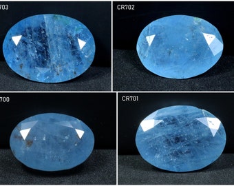 Blue Aquamarine Faceted Gemstone - Oval Shape Aquamarine Birthstone - 100% Natural Aquamarine Gemstone - Pendants Aquamarine Loose Stone