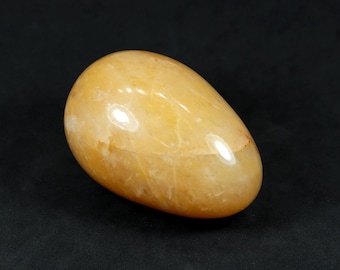 Rare! Calcite Palm Stone, Yellow Calcite, Calcite palmstone, palm stone, worry stone