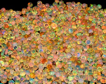 Natural Ethiopian Opal Cabochon: 4mm Round Loose Gemstone