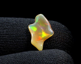 AAA Quality Natural Multi Fire Ethiopian Opal Gemstone Ring Size Rough Opal Smooth Polished Rough Opal Loose Gemstone For Jewelry Making