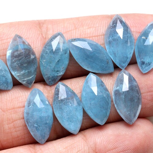 13.00 Ct Aquamarine Faceted Marquise Shape Loose Gemstone For Jewelry BM-649 