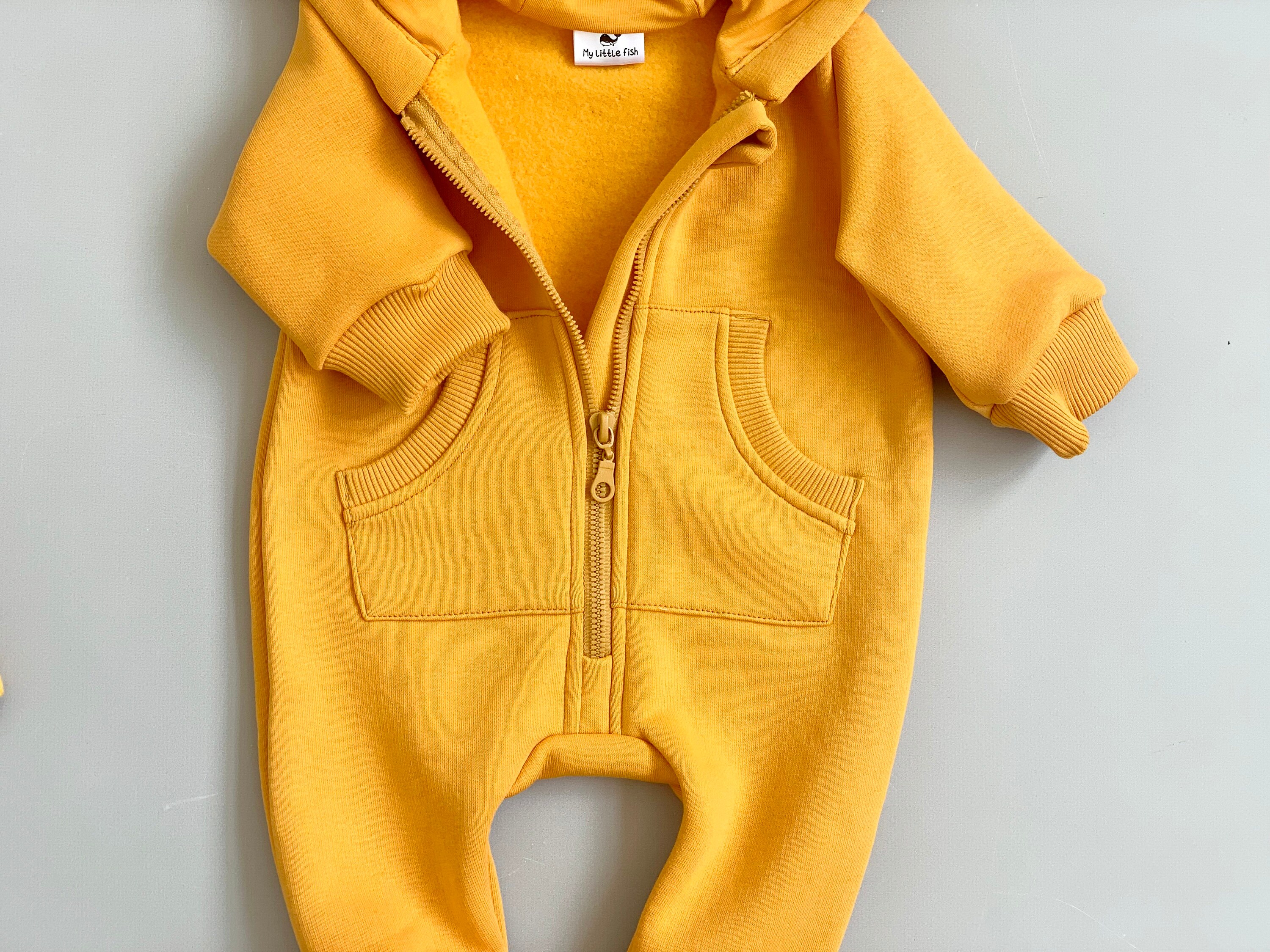 Zipper Onesie for newborn Hooded coverall baby Fall baby Etsy
