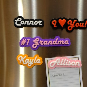 Retro Custom Fridge and Locker Magnet / Personalized Magnet, Fridge, Refrigerator, Kitchen