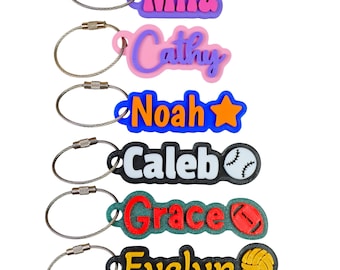 Bag & Water Bottle Name Tag with Icons