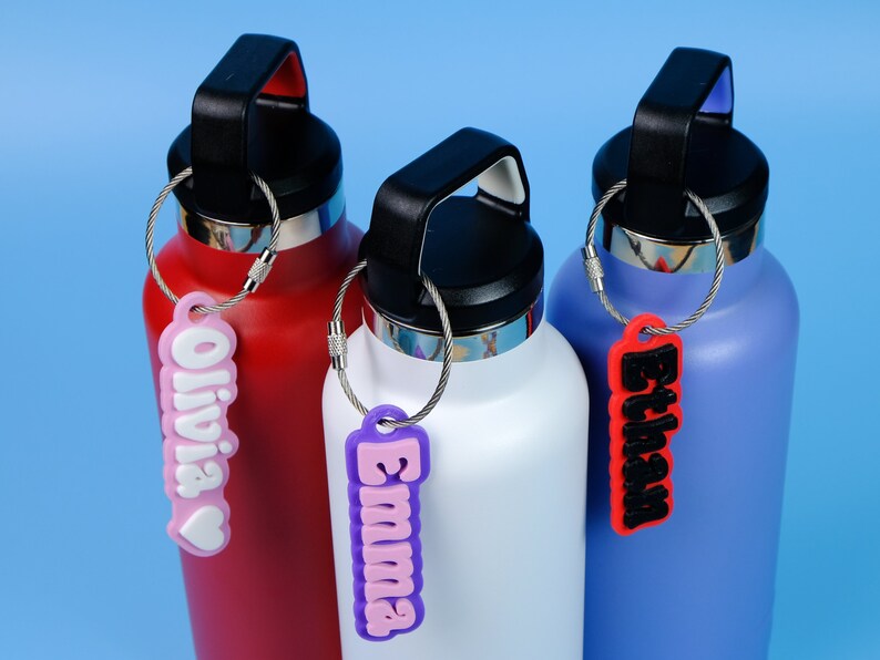 Groovy Personalized Water Bottle Name Tag Luggage Label - Etsy