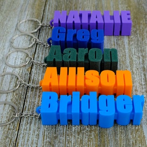 Personalized Keychain Large Chunky - 3D Printed With Your Custom Name - Custom Keychain, Backpack Name Tag