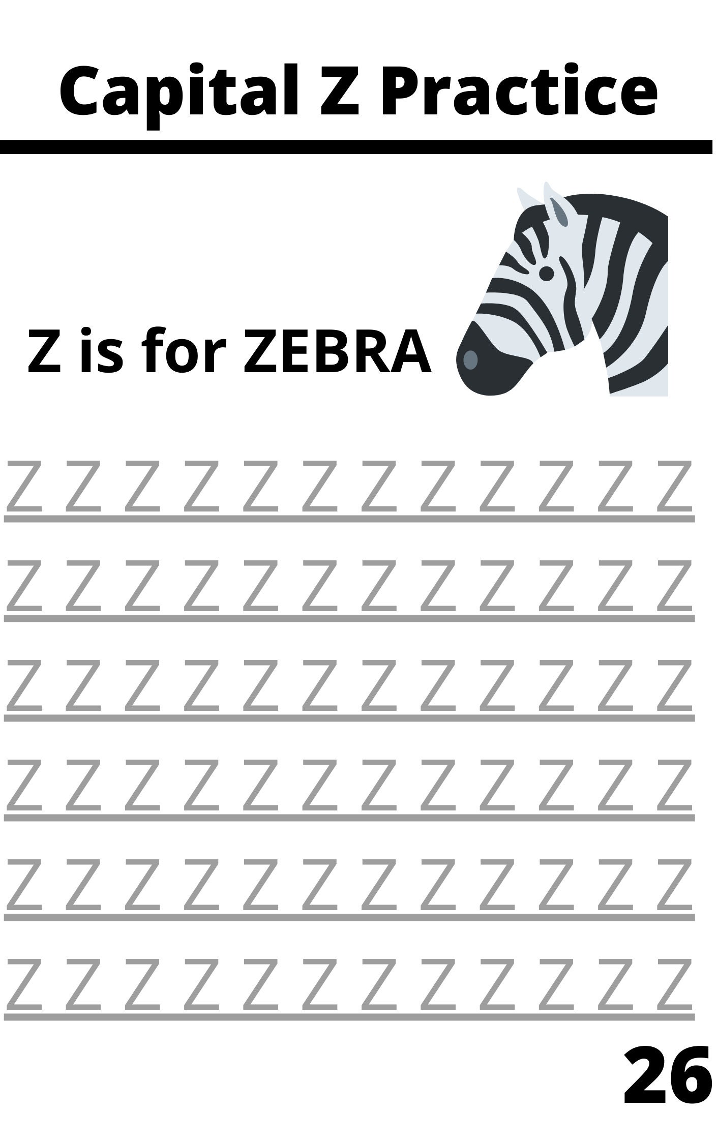 Capital Letter Practice Printable Download | Etsy