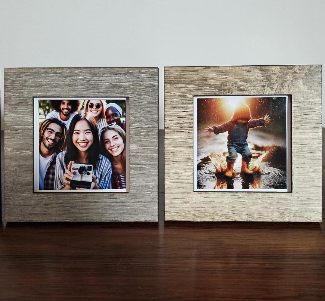 Polaroid Frames for I -type Film. Grey Pebble, Brown Oak and Grey Oak ...