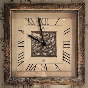 Leather Faced, Oak Framed, Charming Wall or Mantel Clock