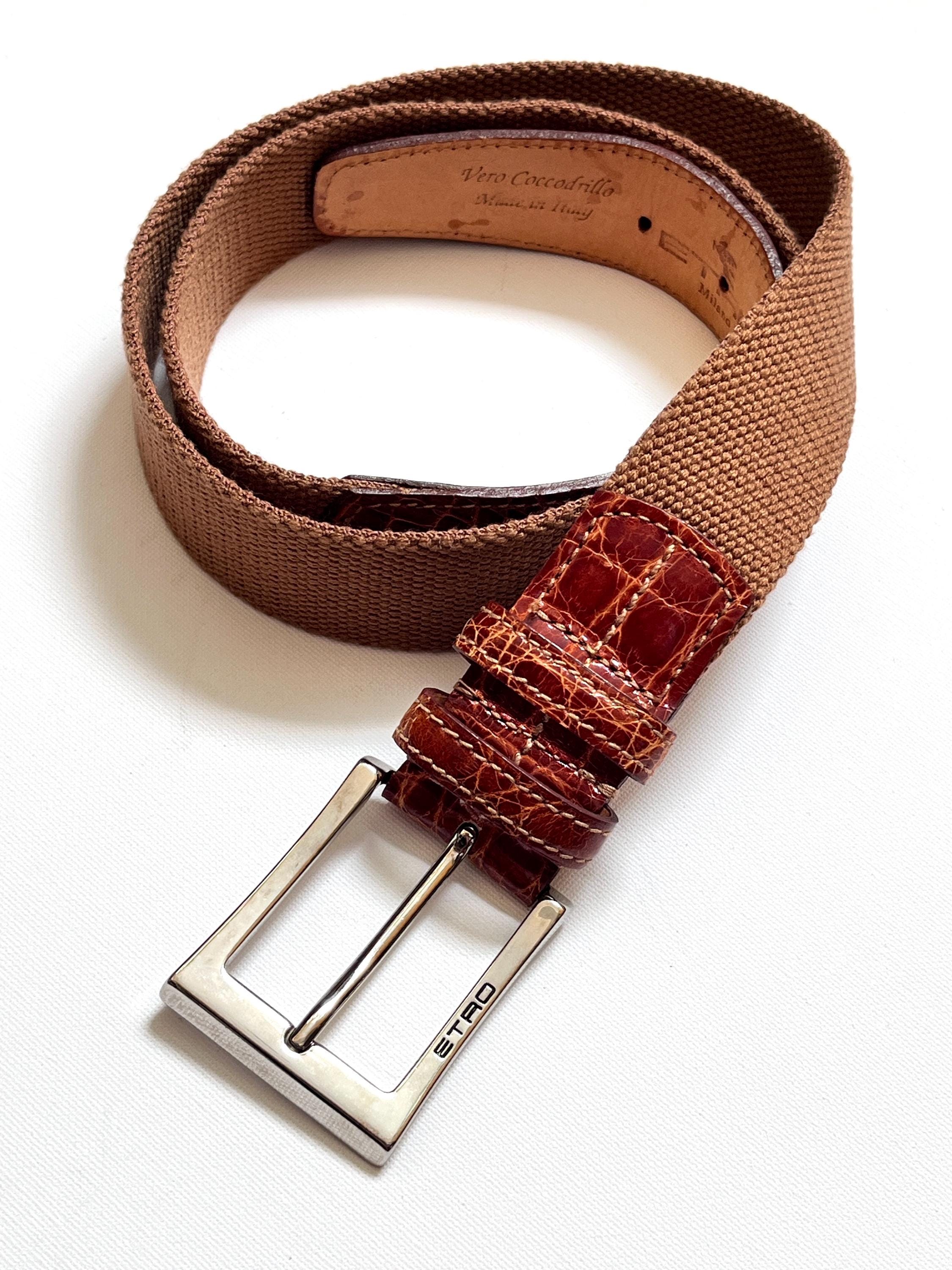 Vintage ETRO Milano Made in Italy Braided Leather Belt. Size 75/30 Etro Leather & Rope Belt - Lucky Vintage main image 3