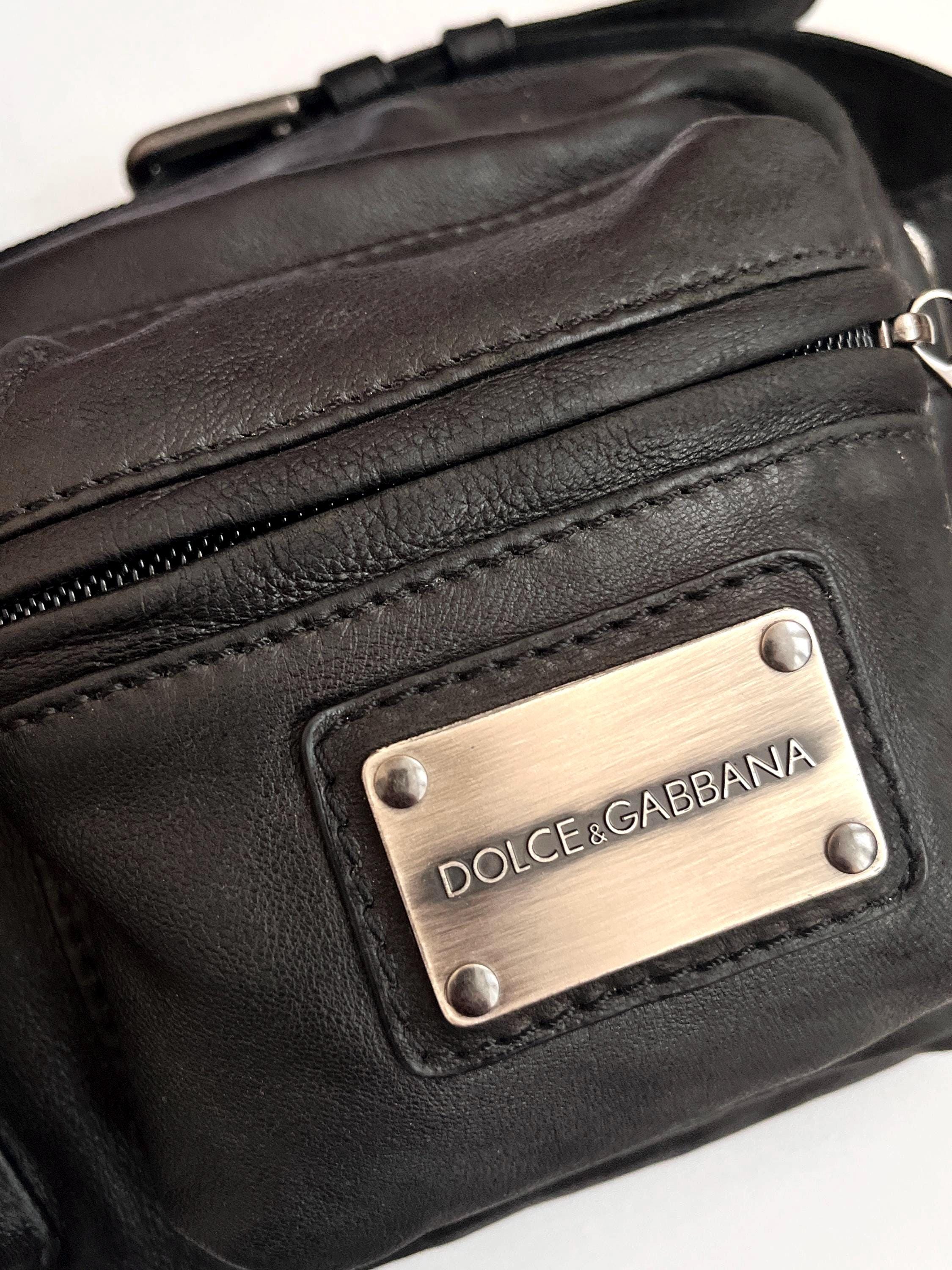 ドルチェ＆ガッバーナ レザーボディバッグ、本物のヴィンテージ