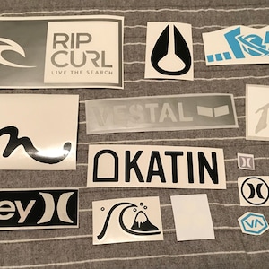 15 Surf Vinyl Stickers Random Pick