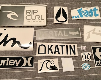 15 Surf Vinyl Stickers Random Pick