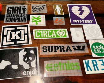 Skateboard Vinyl Stickers 15 Random Pick