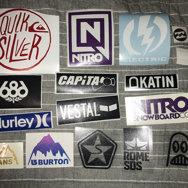 Snowboard Stickers Etsy