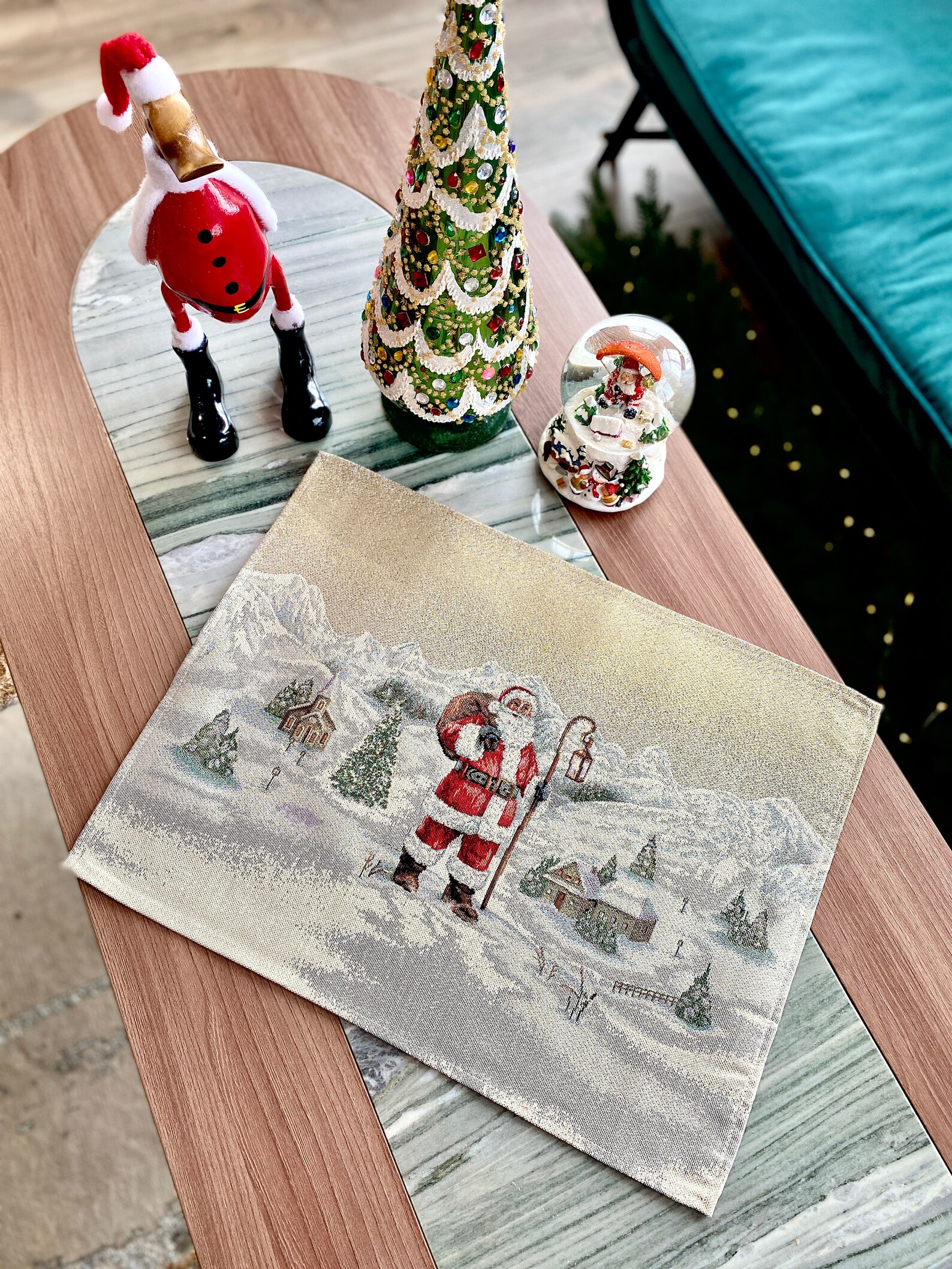 Set of tapestry Christmas plate placemats. Plate placemats Etsy