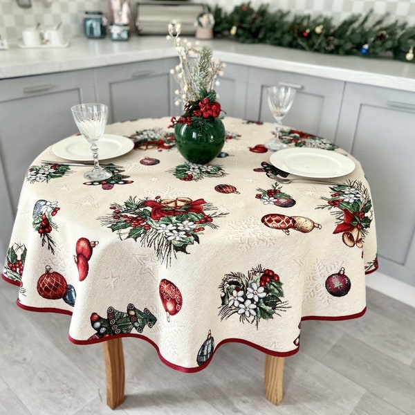 90 Inch Round Vinyl Tablecloth Etsy