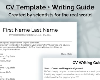 Professionell CV-mall för doktorander - Redigerbar akademisk CV-design