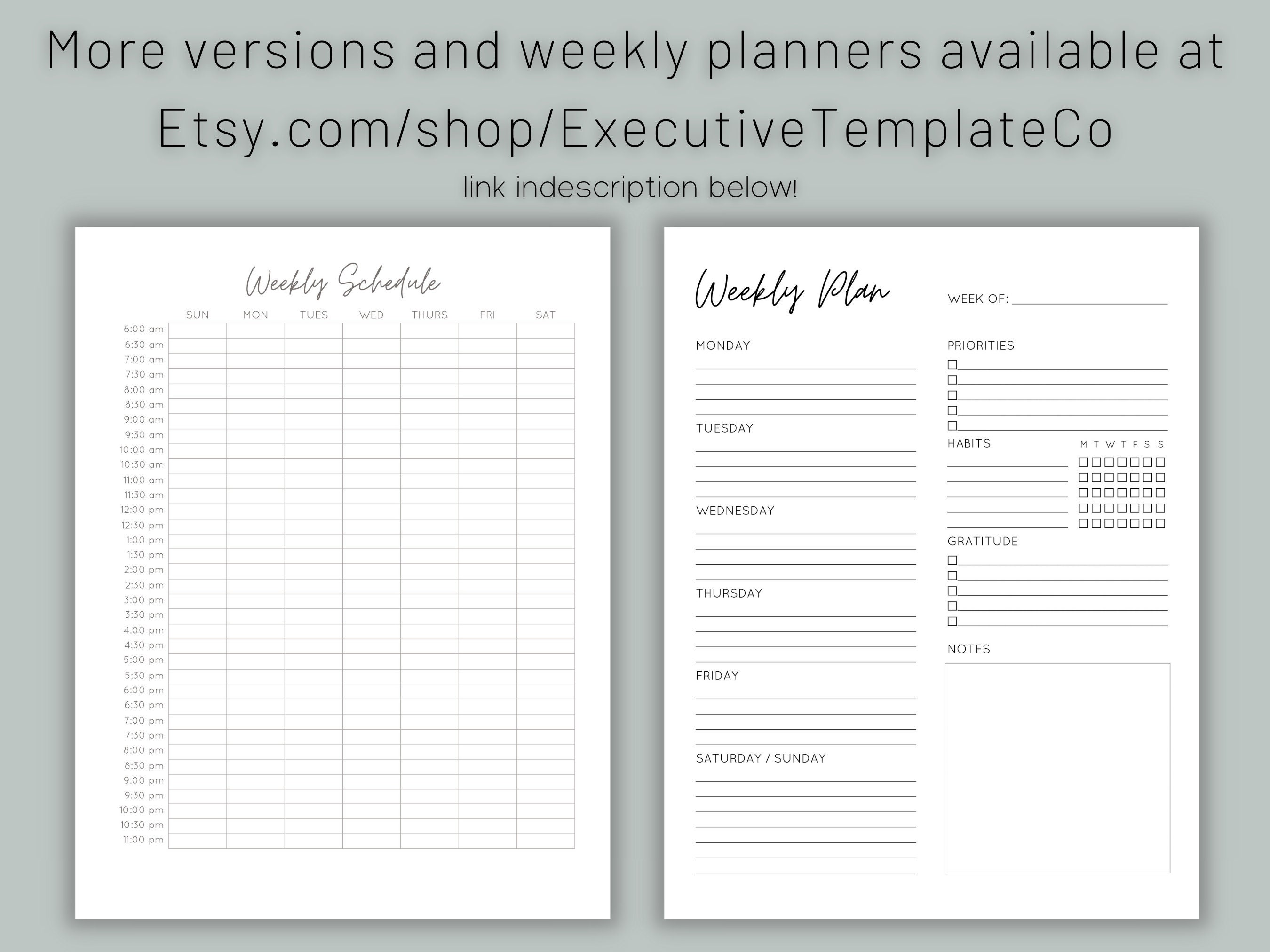 Printable Weekly Student Planner - Organize Study & Tasks - Instant ...