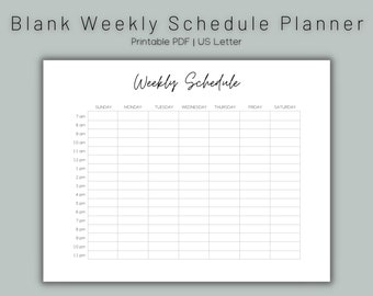 Weekly Student Planner | Planner Printable | Academic Planner | Productivity Planner | Weekly Desk Planner | Hourly Schedule