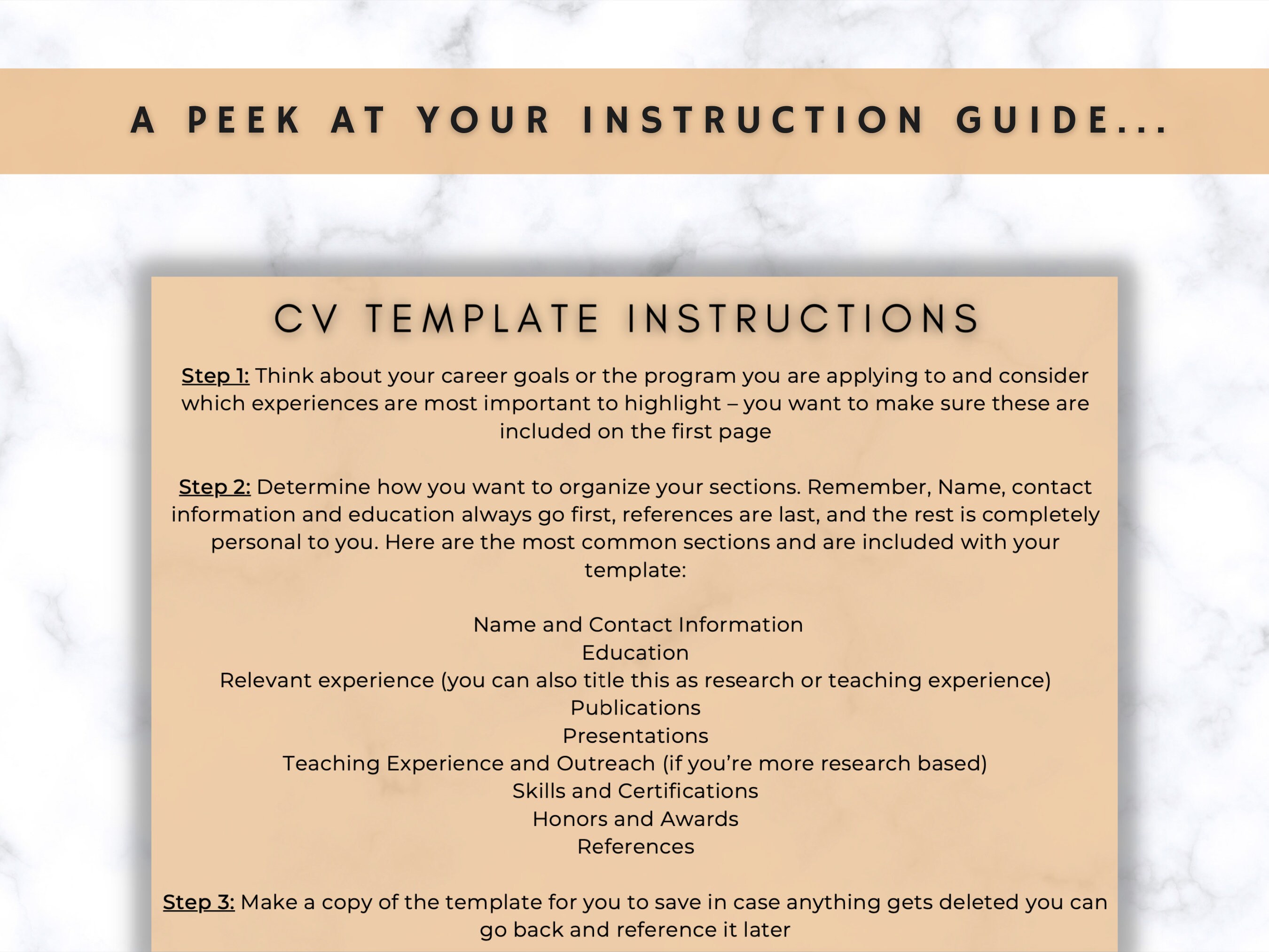 CV Template for Grad Students, College Students and Academic Research