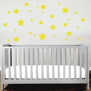 Muursticker sterren 30 stuks voor babykamer kinderkamer muursticker vinyl DIY muur tattoo grijs, beige en andere kleuren afbeelding 7