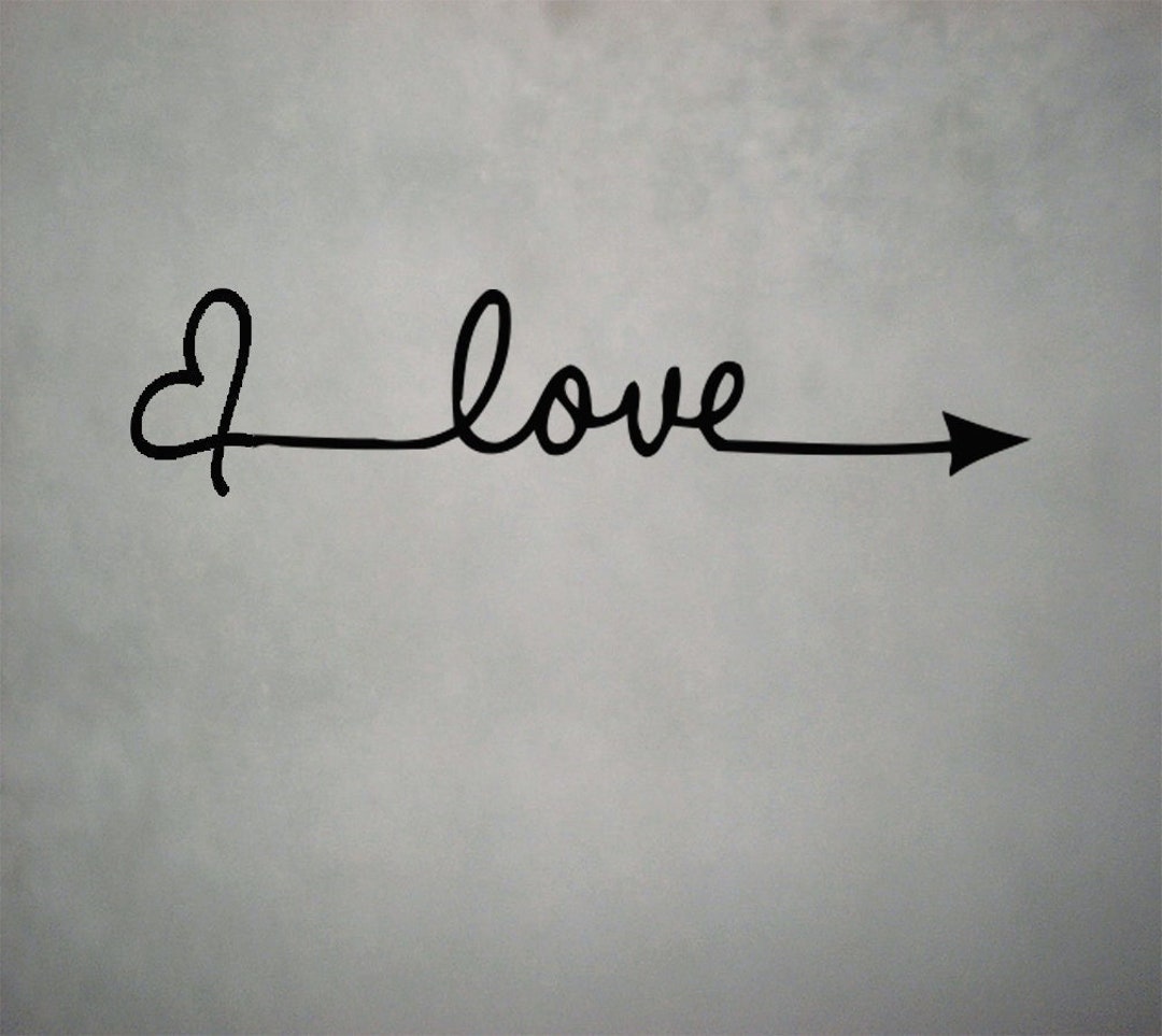 Love Heart Sticker Decal Wall Decal Wall Sticker Wall Bedroom Modern ...