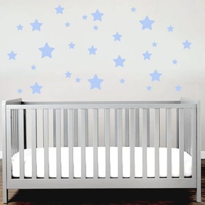 Muursticker sterren 30 stuks voor babykamer kinderkamer muursticker vinyl DIY muur tattoo grijs, beige en andere kleuren afbeelding 4
