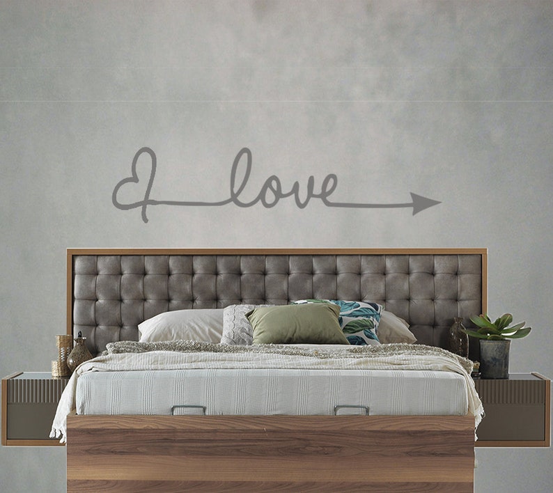 Love Herz Sticker Aufkleber Wandtattoo Wandaufkleber Wand Schlafzimmer Modern Selbstklebend Romantisch Liebe Bild 3