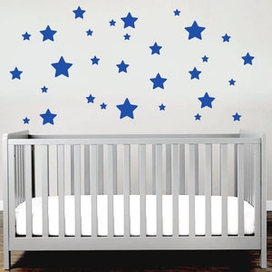 Muursticker sterren 30 stuks voor babykamer kinderkamer muursticker vinyl DIY muur tattoo grijs, beige en andere kleuren afbeelding 3
