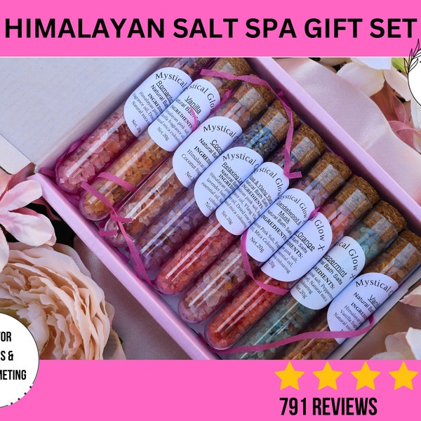 Bath Salt Gift Set, Bath Salt Tubes, Bath Salt Favors, Relaxing Gift For Mum, Spa Gift Set For Her, Wedding Favors, Bath Salt, Pamper Gift