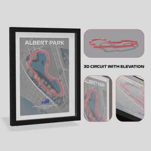 Albert Park 3d Circuit Wall Art - Hand Made - f1 track