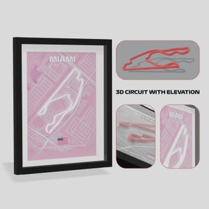Miami 3d Circuit Wall Art - Hand Made - 3D F1 track