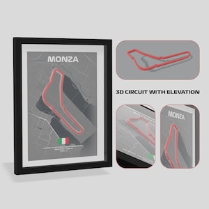 Monza 3d Circuit Wall Art - Hand Made - F1 track
