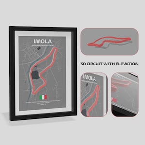 Imola 3d Circuit Wall Art - Hand Made - F1 track