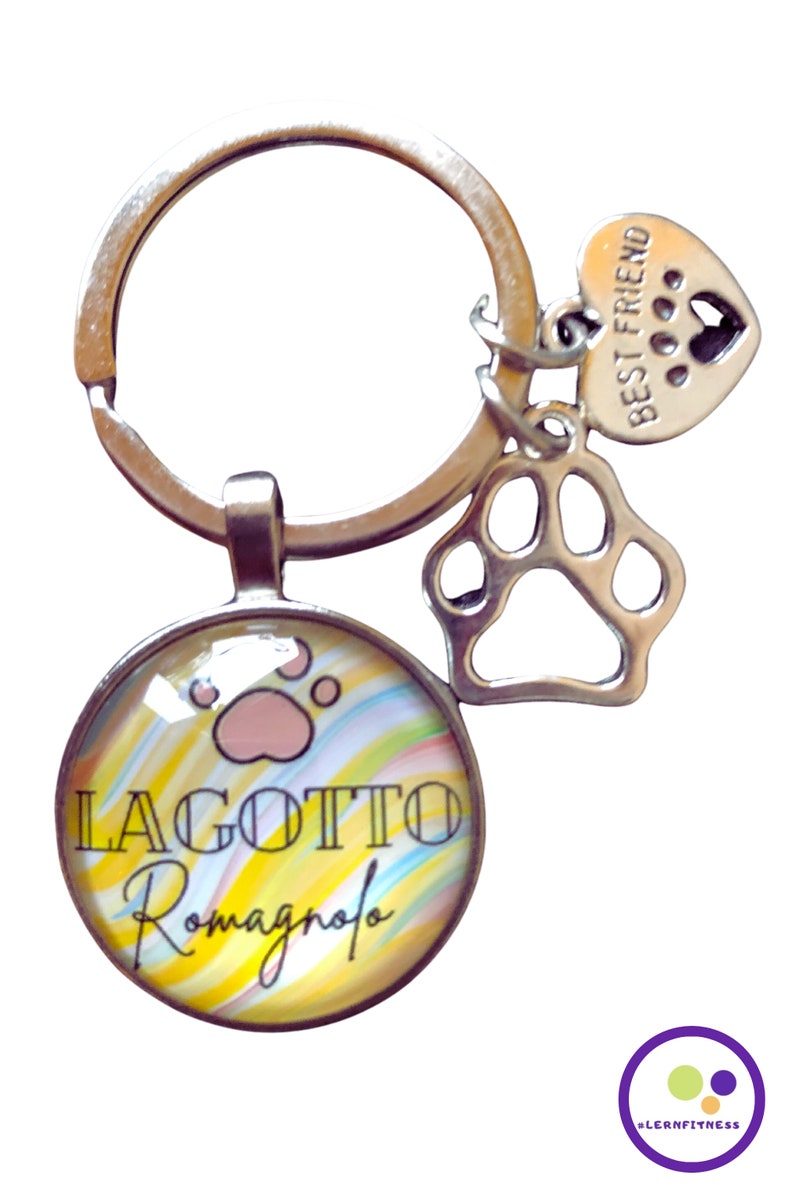 Lagotto romagnolo sleutelhanger kleurrijk cadeautip afbeelding 2
