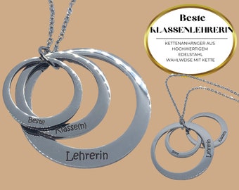 Beste klas(sen) Leraar - Ketting - Cadeau - Ketting | leraar cadeau